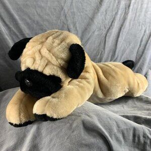 Toy Works 22Pug Puppy Dog Plush Stuffed Animal Toy Lying Position Realistic​